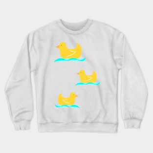 Yellow ducks swimming sticker pack Crewneck Sweatshirt